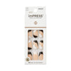 KISS imPRESS Medium Coffin Gel Press-On Nails, Glossy Black & White, 30 Pieces EasyOptionXY LLC