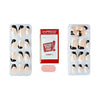 KISS imPRESS Medium Coffin Gel Press-On Nails, Glossy Black & White, 30 Pieces EasyOptionXY LLC
