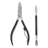 Japonesque Stainless Steel Soft Touch Toenail Clipper and Cuticle Pusher, 2 Piece EasyOptionXY LLC