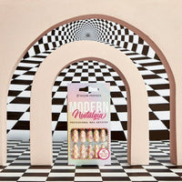 Salon Perfect Artificial Nails, 115 Modern Nostalgia Pink Checkers, File & Glue Included, 30 Nails EasyOptionXY LLC
