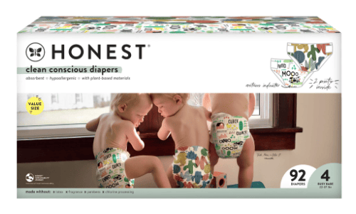 The Honest Company Clean Conscious Baby Diapers, Size 4, 92 ct EasyOptionXY LLC