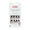 KISS Voguish Fantasy Medium Almond Fake Nails, Glossy Dark Black, 'Magnifique', 28 Ct EasyOptionXY LLC