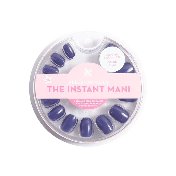 Olive & June Press-on Artificial Nails, Round Extra Short, OMG, Blue, 42 Ct EasyOptionXY LLC