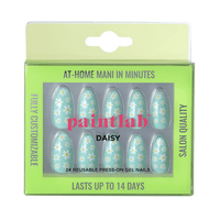 PaintLab Reusable Press-on Gel Nails Kit, Daisy Turquoise, 24 Ct EasyOptionXY LLC