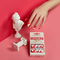 Salon Perfect Modern Art Abstract Swirl Nail Set, File & Glue Included, 30 Pieces EasyOptionXY LLC