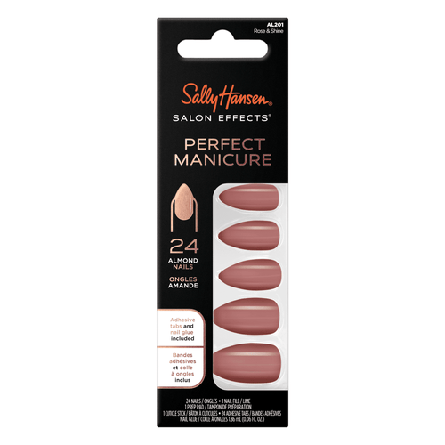 Sally Hansen Perfect Manicure Press on Nail Kit, Almond, Rose & Shine, 24pcs EasyOptionXY LLC