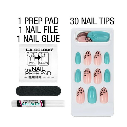 L.A. COLORS Frill Nail Tips, Roar-Some, 33 Pieces EasyOptionXY LLC
