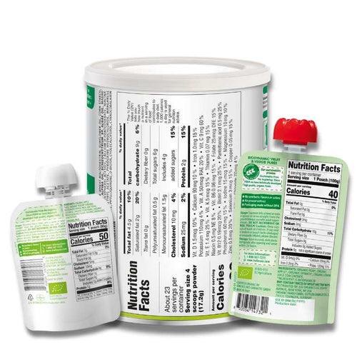 Goat & Greens Variety Bundle: Goat Milk, Power Parrot, Apple & Pear Yogurt Holle USA