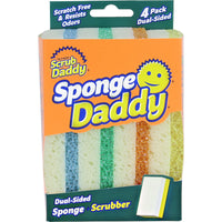 Scrub Daddy Sponge Daddy Dual-Sided Non- Scratch Sponge, 4 Count EasyOptionXY LLC