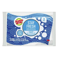 Scotch-Brite Stay Fresh Antibacterial Sponges, 3 Scrubbers EasyOptionXY LLC