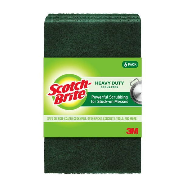 Scotch-Brite Heavy Duty Scour Pads, 6 Scouring Pads EasyOptionXY LLC