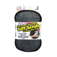 Original Tuff-Scrub Professional Microfiber Scrub 'N' Wipe Cleaning Sponge Pads, 2 Pads EasyOptionXY LLC