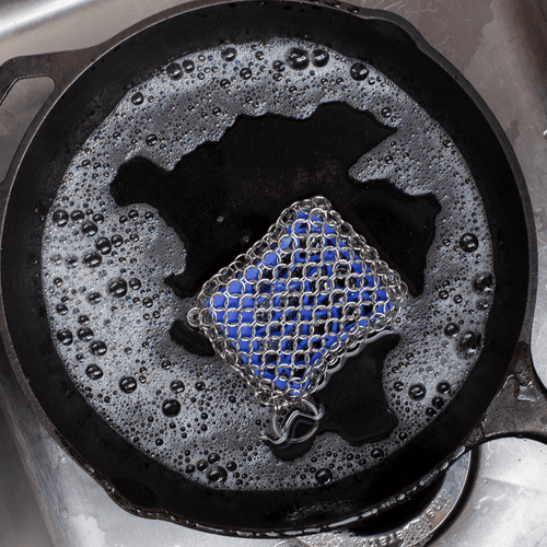 Lodge Square Chainmail Scrubbing Pad, Blue EasyOptionXY LLC