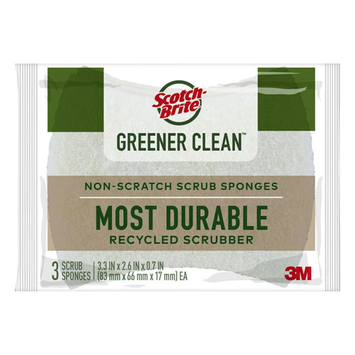 Scotch-Brite Greener Clean Non-Scratch Scrub Sponge, 3 Count EasyOptionXY LLC