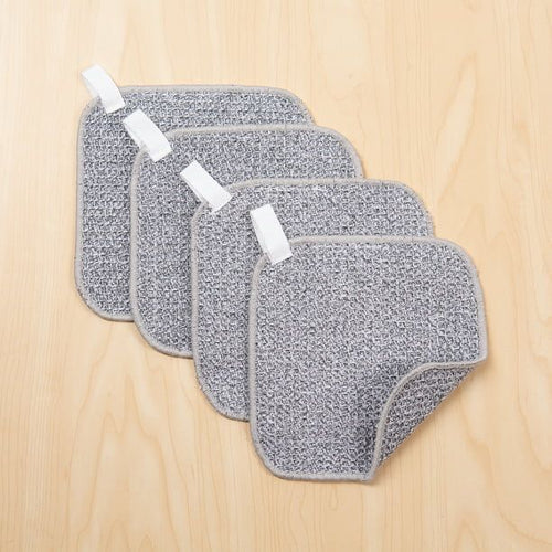 Mainstays Dish Scrubber, 4 Pack, 6 in x 6 in, Gray EasyOptionXY LLC