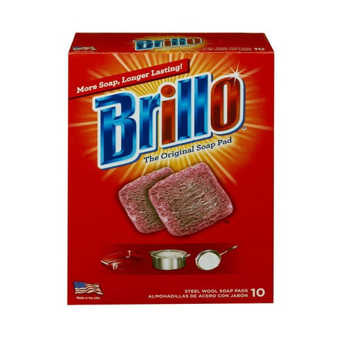 Brillo Steel Wool Soap Pads, 10 Count EasyOptionXY LLC