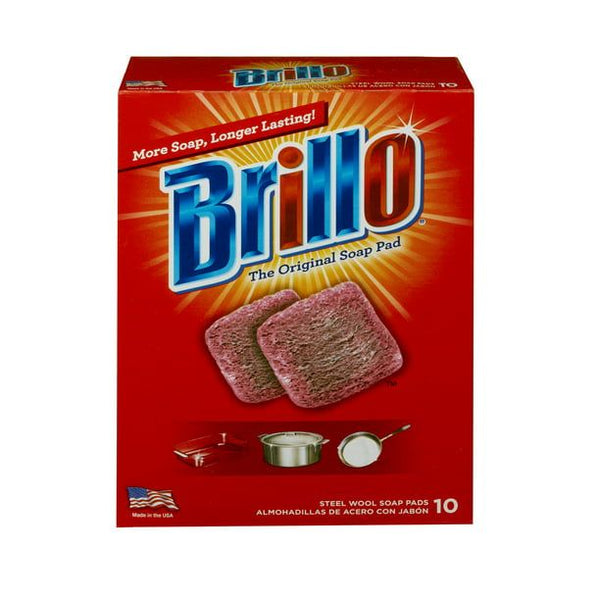 Brillo Steel Wool Soap Pads, 10 Count EasyOptionXY LLC