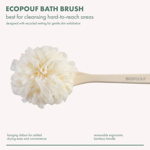 EcoTools EcoPouf Bath Brush, Bath Loofah & Handle, 1 Count EasyOptionXY LLC
