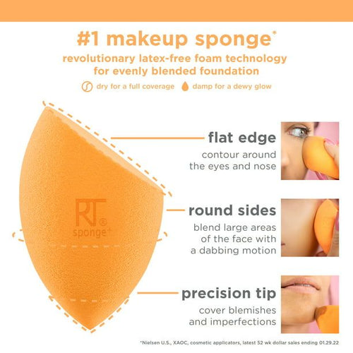 Real Techniques Miracle Makeup Blending Sponge, Orange, 1 Count EasyOptionXY LLC
