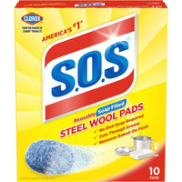 S.O.S Steel Wool Dish Scrubber Pads, 10 Pack EasyOptionXY LLC