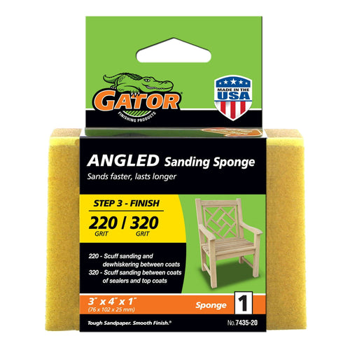 Gator Angled 220/320 Grit Sanding Sponge EasyOptionXY LLC