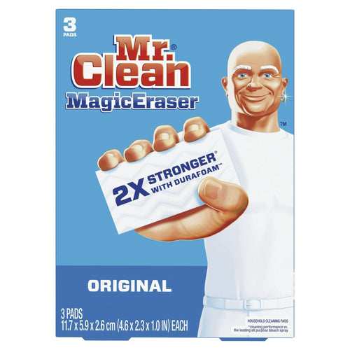 Mr. Clean Original Magic Eraser All-Purpose Foam Cleaning Pads with Durafoam, 3 Ct EasyOptionXY LLC