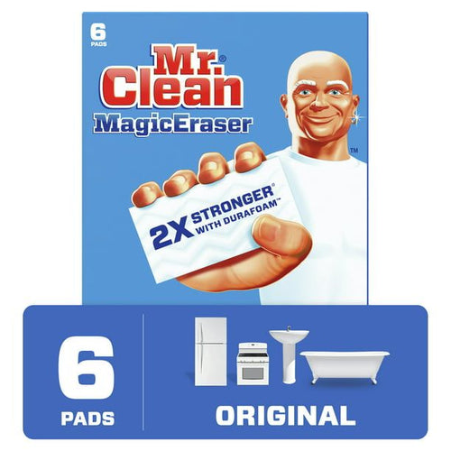 Mr. Clean Magic Eraser Original, Cleaning Pads with Durafoam, 6 Ct EasyOptionXY LLC