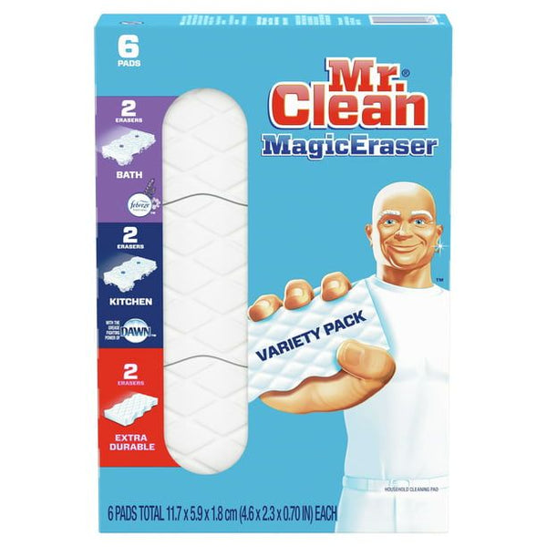 Mr. Clean Magic Eraser Variety Pack Assortment Cleaning Pads, 6 Ct EasyOptionXY LLC