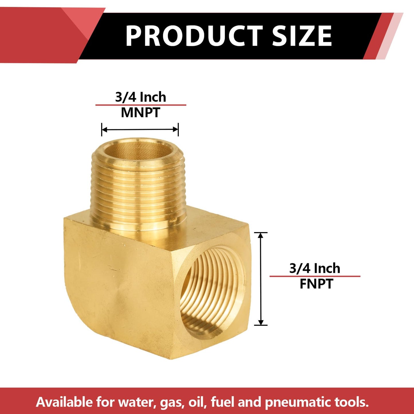 30 Pcs Extruded 3/4" MNPT X FNPT Elbow