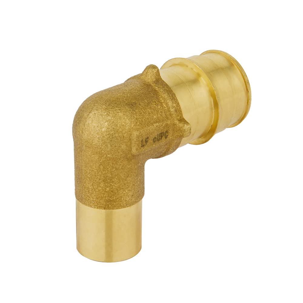 PEX A Expansion 3/4" PEX x 1/2" Male Sweat F1960 Elbow (Lead Free)