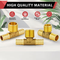 PEX-B Crimp Male Tee 3/4" PEX x 3/4" PEX x 1/2" Male Tee (Lead Free) Plumbingsell