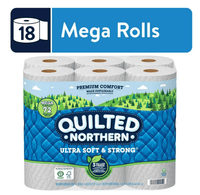 Quilted Northern Ultra Soft & Strong Toilet Paper, 18 Mega Rolls EasyOptionXY LLC