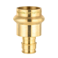 3/4" Copper Press x 1/2" PEX Expansion Brass Adapter (Lead Free)
