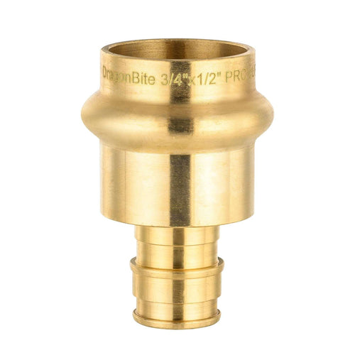3/4" Copper Press x 1/2" PEX Expansion Brass Adapter (Lead Free)