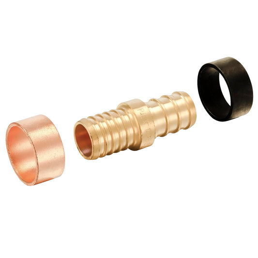 PEX-B Crimp 3/4-Inch Pex x 3/4-Inch PB Transition Brass Pex Coupling (Lead Free)