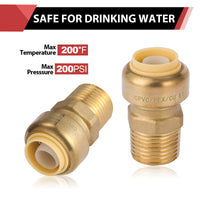 3/4" x 3/4" M Push Fit Male Adapter