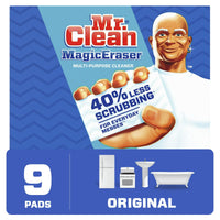 Mr. Clean Magic Eraser Original, Cleaning Pads with Durafoam, 9 Ct EasyOptionXY LLC