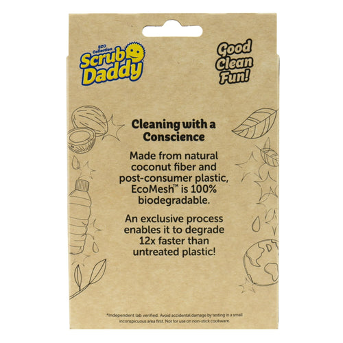 Scrub Daddy Eco Daddy Medium Duty Scrubber Sponge for Kitchen, 100% biodegradable, 2 Pk EasyOptionXY LLC