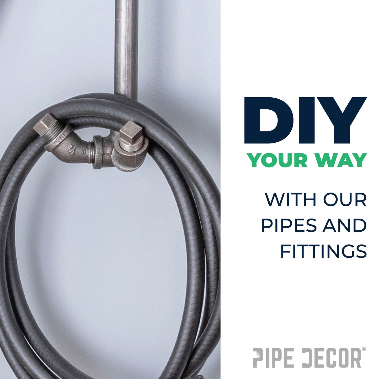 3 in. Black Plug PIPE DECOR