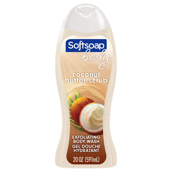 Softsoap Exfoliating Body Wash, Coconut Butter Scrub, 20 fl oz EasyOptionXY LLC