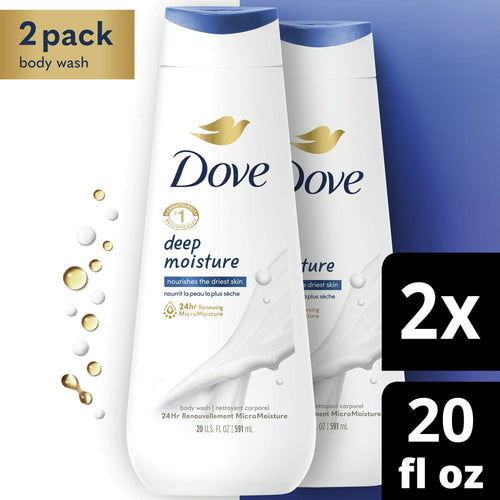 Dove Deep Moisture Nourishing Liquid Body Wash, 20 oz, 2 Count EasyOptionXY LLC