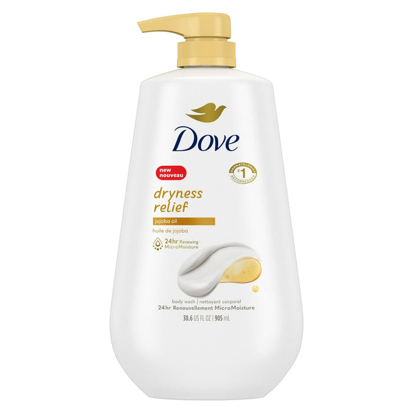 Dove Body Wash with Pump Dryness Relief Jojoba Oil, 30.6 oz EasyOptionXY LLC