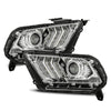 AlphaRex 10-12 Ford Mustang PRO-Series Halogen Projector Headlights Chrome OffRoadUSA.com