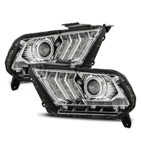 AlphaRex 10-12 Ford Mustang PRO-Series Halogen Projector Headlights Chrome OffRoadUSA.com