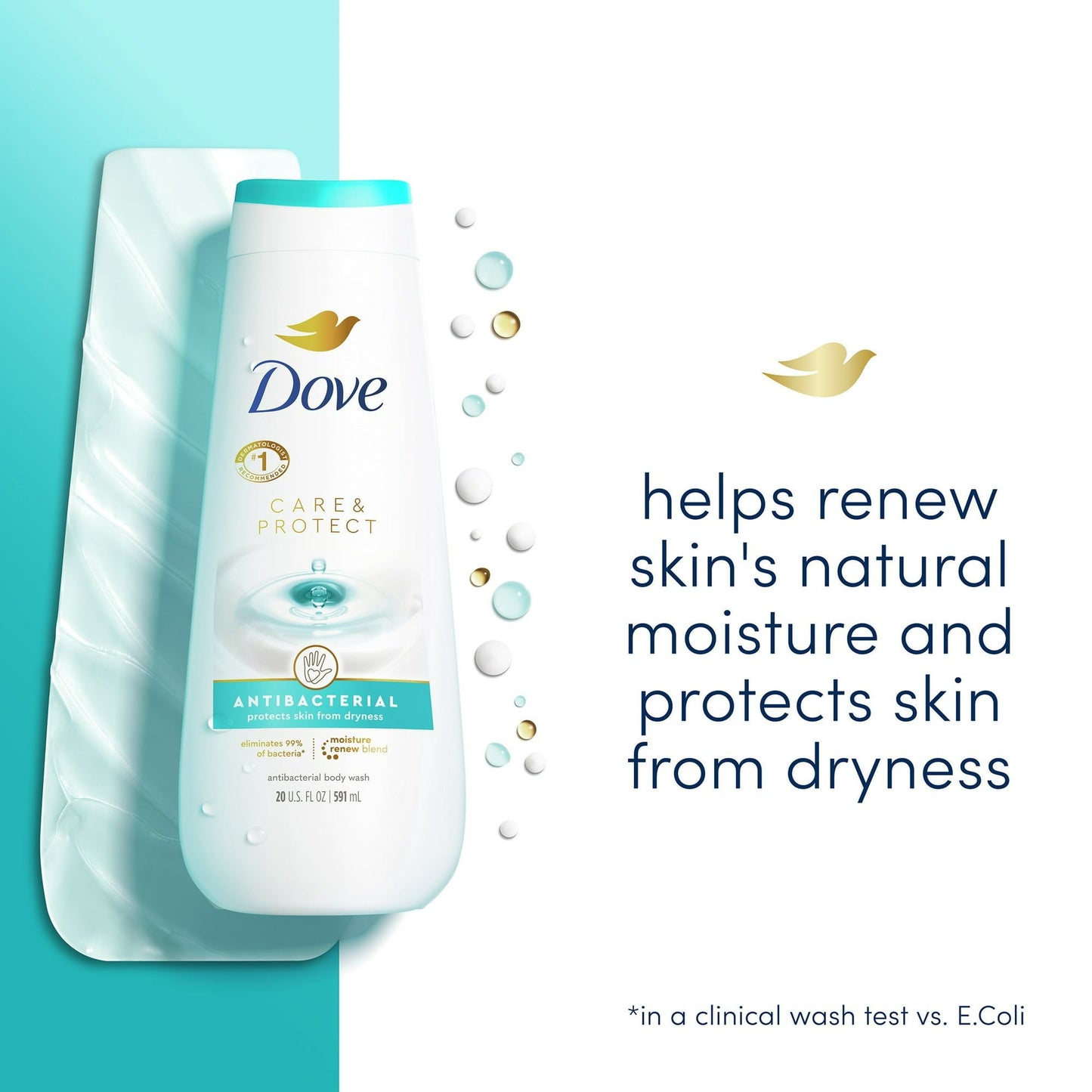 Dove Care & Protect Body Wash Antibacterial, 20 oz EasyOptionXY LLC