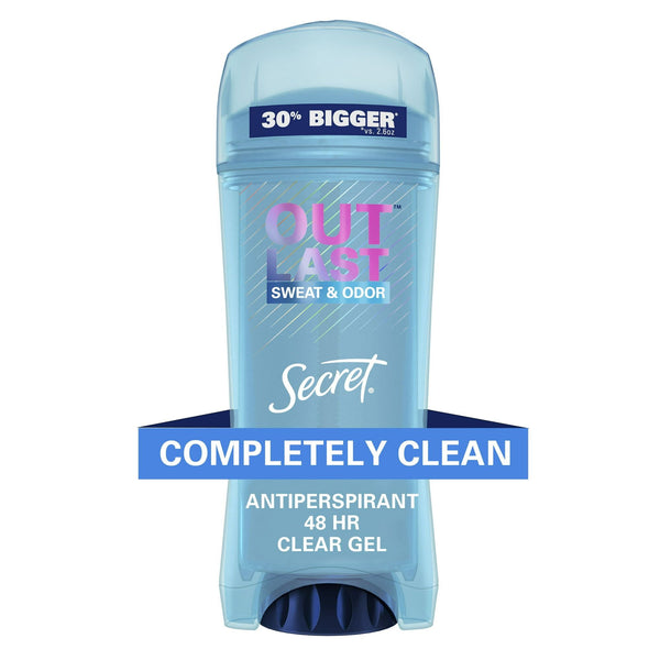 Secret Outlast Clear Gel Antiperspirant Deodorant for Women Completely Clean, 3.4 oz EasyOptionXY LLC