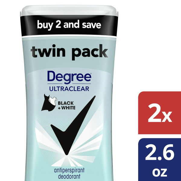 Degree Ultra Clear Black+White Antiperspirant Deodorant, 2.6 oz, Twin Pack EasyOptionXY LLC