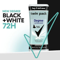 Degree Ultra Clear Black+White Antiperspirant Deodorant, 2.6 oz, Twin Pack EasyOptionXY LLC