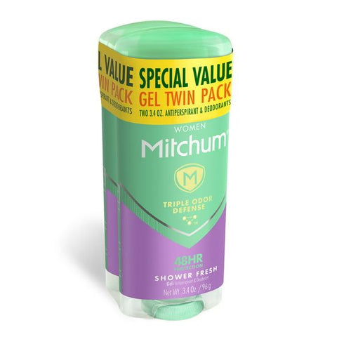 Mitchum Women Triple Odor Defense Gel Antiperspirant Deodorant Twin Pack, 3.4 oz EasyOptionXY LLC