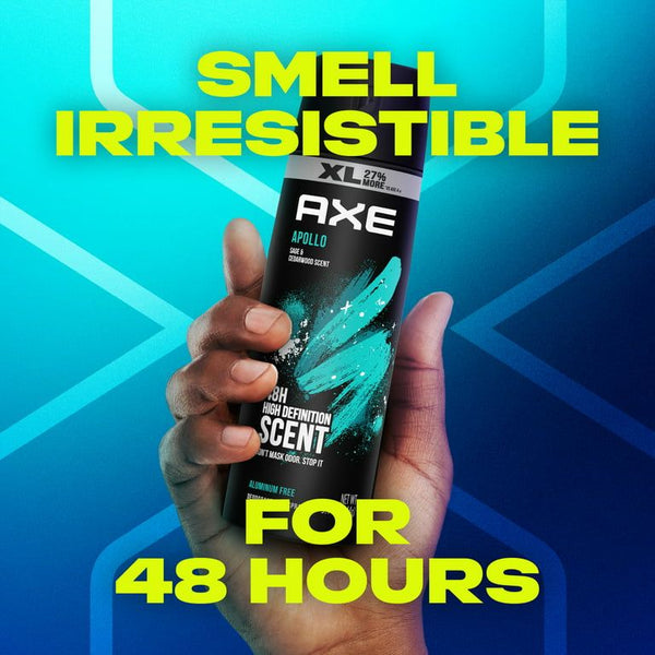 Axe Deodorant Body Spray for Men Apollo Sage & Cedarwood, 5.1 oz Twin EasyOptionXY LLC